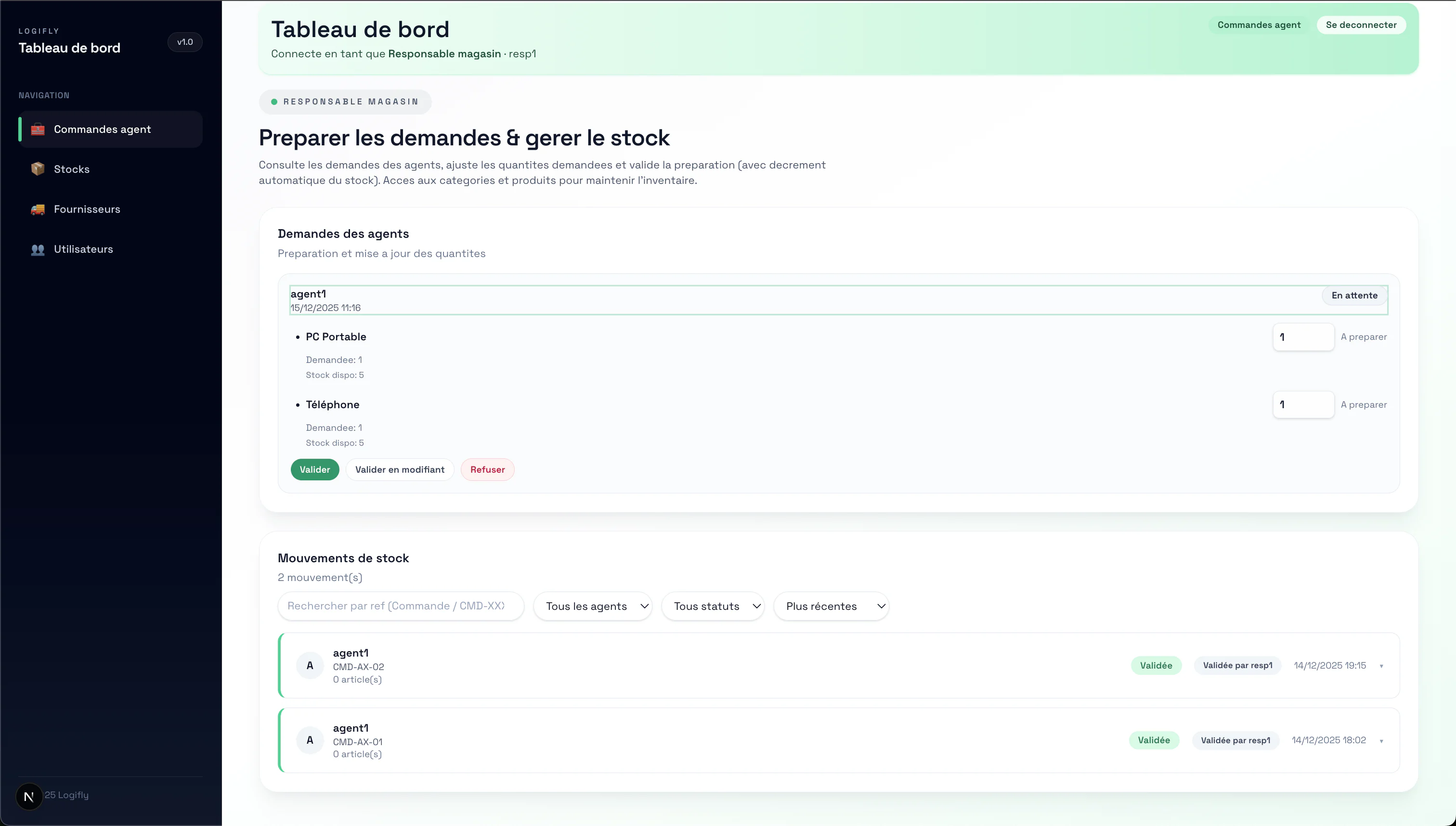 Request Validation (manager view)