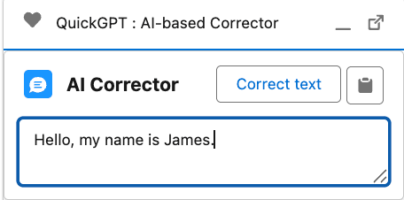Composant qGPT-TextCorrector
